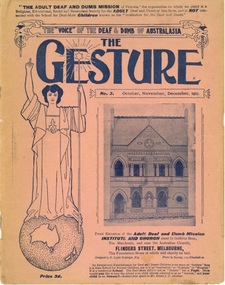 Newsletter, The Gesture - The Voice of the Deaf and Dumb of Australasia October November December 1903