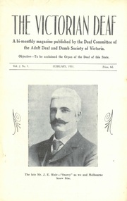 Newsletter, The Victorian Deaf - February 1931