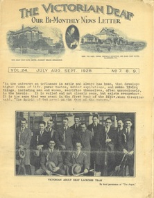 Newsletter, The Victorian Deaf - July-August-September 1928
