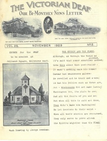Newsletter, The Victorian Deaf - Nov 1929