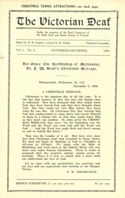 Newsletter, The Victorian Deaf - November-December 1930