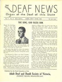 Newsletter, The Victorian Deaf News April-May-June 1936
