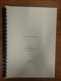 Book, Aural Rehabilitation Course - Submission to TAFE Accreditation Board for Accreditation