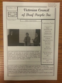 Newsletter, Voice for Deaf People - Volume 5 Issue 3 2001