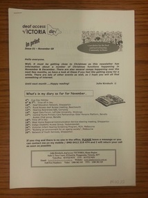 Newsletter, In Print - Issue 51 November 08