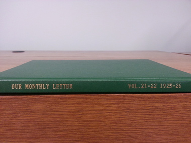 Newsletter, Our Monthly Letter - Vol. 21-22 1925-26