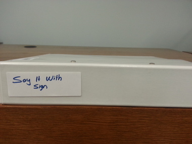 Manuscript, Say It With Sign, Australian Sign Language in the Language of the Deaf