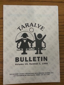 Bulletin, Taralye Bulletin - Volume 13, Number 1, 1985