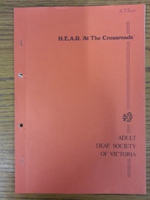 Report, H.E.A.R. 'At The Crossroads'
