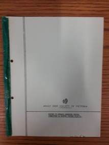 Booklet, Adult Deaf Society of Victoria Report to Horace Bedggood Hostel Committee 23/8/73