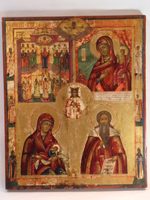 Icon, Four Panel Russian Orthodox Icon c.1800, 1800
