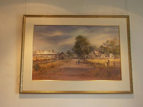Watercolour depicting Ziebell Farmhouse from the north