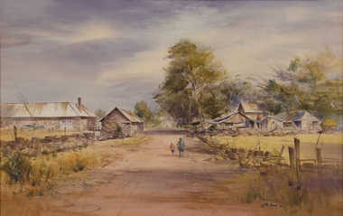 Painting, John Borrack, Ziebells, German Lane, South View, c. 1970s