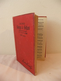 Book - Book, music, Printed by Morrison and Bibb Limited; Published by Marshall, Morgan, Scott, Limited, Sacred Songs and Solos: Revised and enlarged with standard hymns