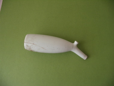 White clay pipe with threaded end