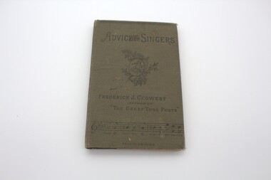 Book, Advice to Singers, 1889