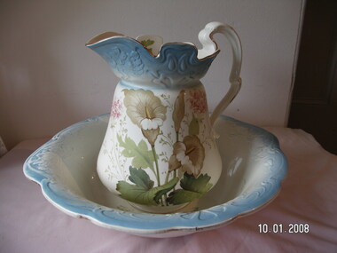 Ceramic - Washing set, jug and basin, Wessel Bonn, Frieda