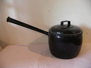 Domestic object - Enamel Saucepan, Black
