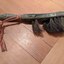 Wooden handled brush, hand crafted from sundry miscellaneous wooden parts.