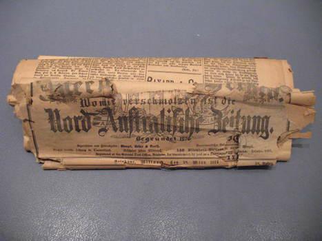 German language newspaper fragment 