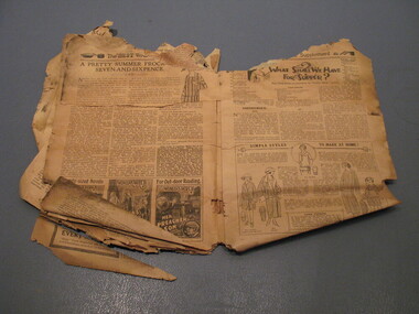 Fragment of an early women's newspaper