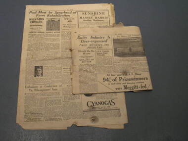 The Land, Agriicultural Newspaper fragment