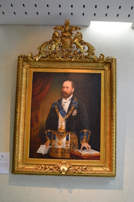 Painting, His Royal Highness Albert Edward, Prince of Wales - Grand Master of U.G.L. of England 1874-1901, early 1900s