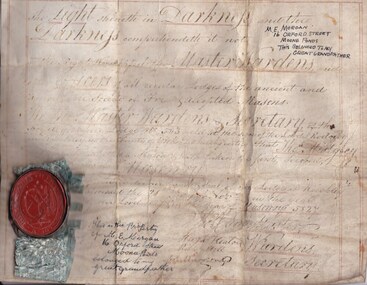 Masonic Travel Document, Royal Yorkshire Lodge 503 - Masonic Travel Documents from 1827 - issued to Thomas Hidgley, 1827