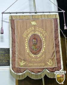 Gordon Lodge banner - refurbished original banner from 1880's