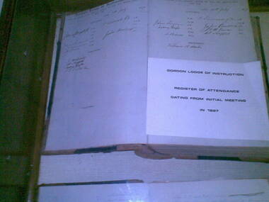 Minute and Attendance Books for Gordon Lodge of Instruction established in 1887