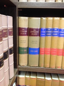 Journal series, The Law Book Company Limited, The Australian digest : being a digest of the reported decisions of the Australian courts and of Australian appeals to the Privy Council, [1962]