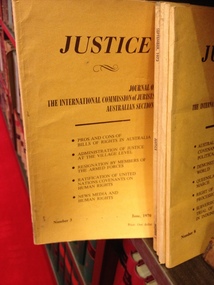 Journal series, Australian Section International Commission of Jurists, Justice : journal of the International Commission of Jurists Australian section, 1970
