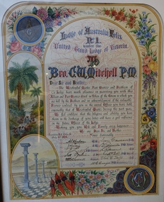 Past Master's Certificate, Australia Felix Past Master's Certificate