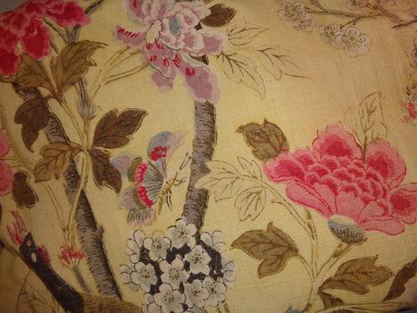 Paradise Bird Design on Linen Curtains by G&P Baker of London