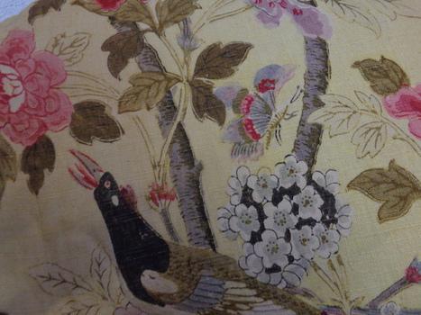Paradise Bird Design on Linen Curtains by G&P Baker of London