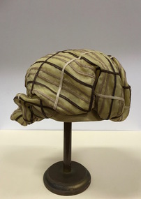 Green & Brown Silk 'Cloche' Hat