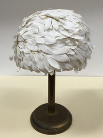 White Petal Covered Hat 