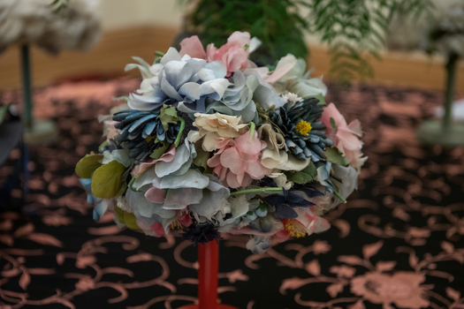 Multicoloured Silk Floral Hat