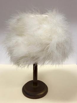 White Feather 'Turban' Hat