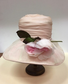 Pink Silk & Chiffon Hat 