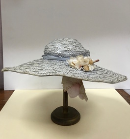 Grey Raffia Sun Hat