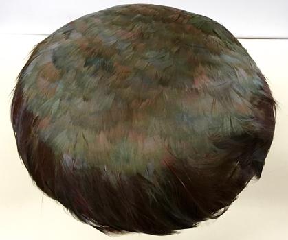 Iridescent Feather 'Saucer' Hat