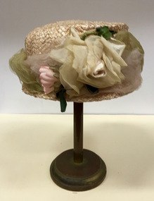 Cream Straw & Silk Hat