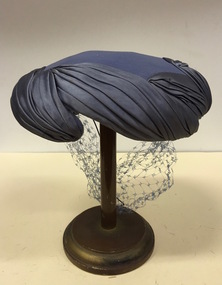 Blue Silk & Net Hat