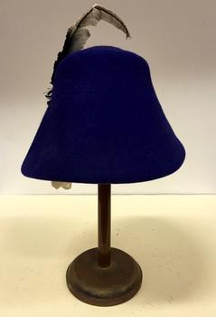Conical Blue Felt Fez