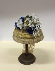 Conical Straw & Silk Hat