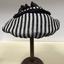 Striped Silk & Chiffon 'Cocktail' Hat