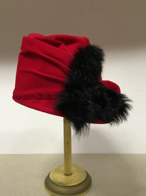 Red velvet hat
