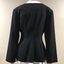 Charcoal Grey Pinstripe Wool Jacket, Grey Skirt and White Blouse by Theodore and Scanlan