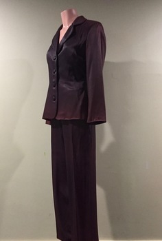 Brown Satin Pants-suit